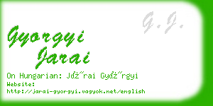 gyorgyi jarai business card